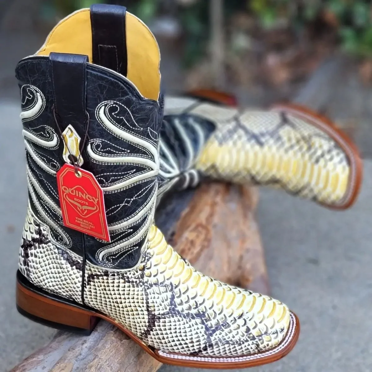 Botas de Piton Grabado Horma Rodeo Cuadrada Q8225749 - Imagen 4