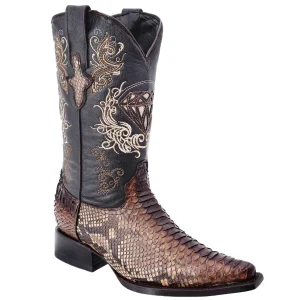 Botas de Piton Original Horma 3X Aladino Color Cafe Rustico WD-078