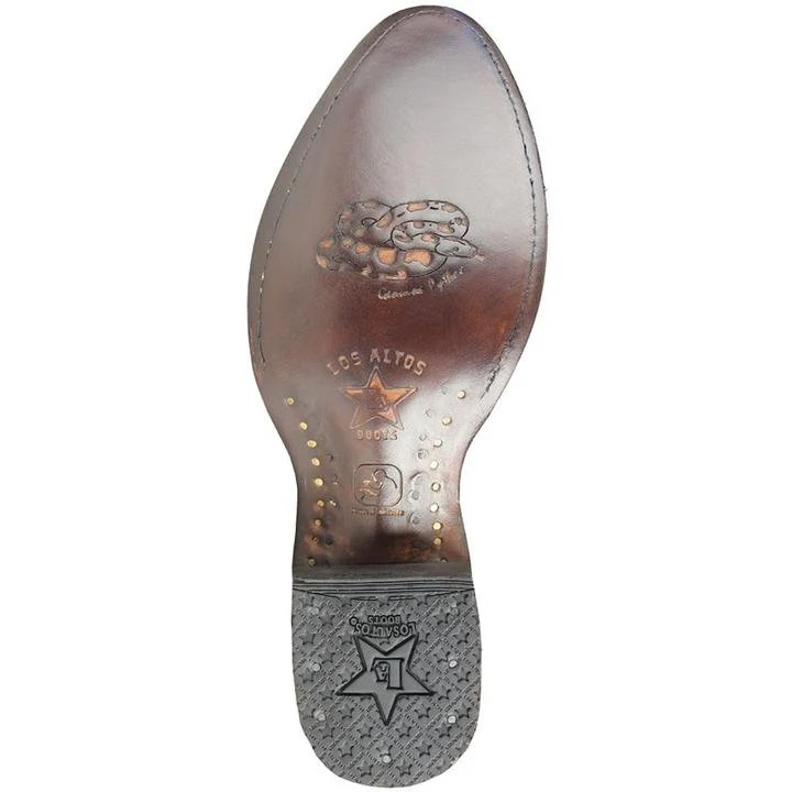 Botas de Piton Original Punta Oval Color Cafe Rustico - Los Altos Boots - Imagen 3