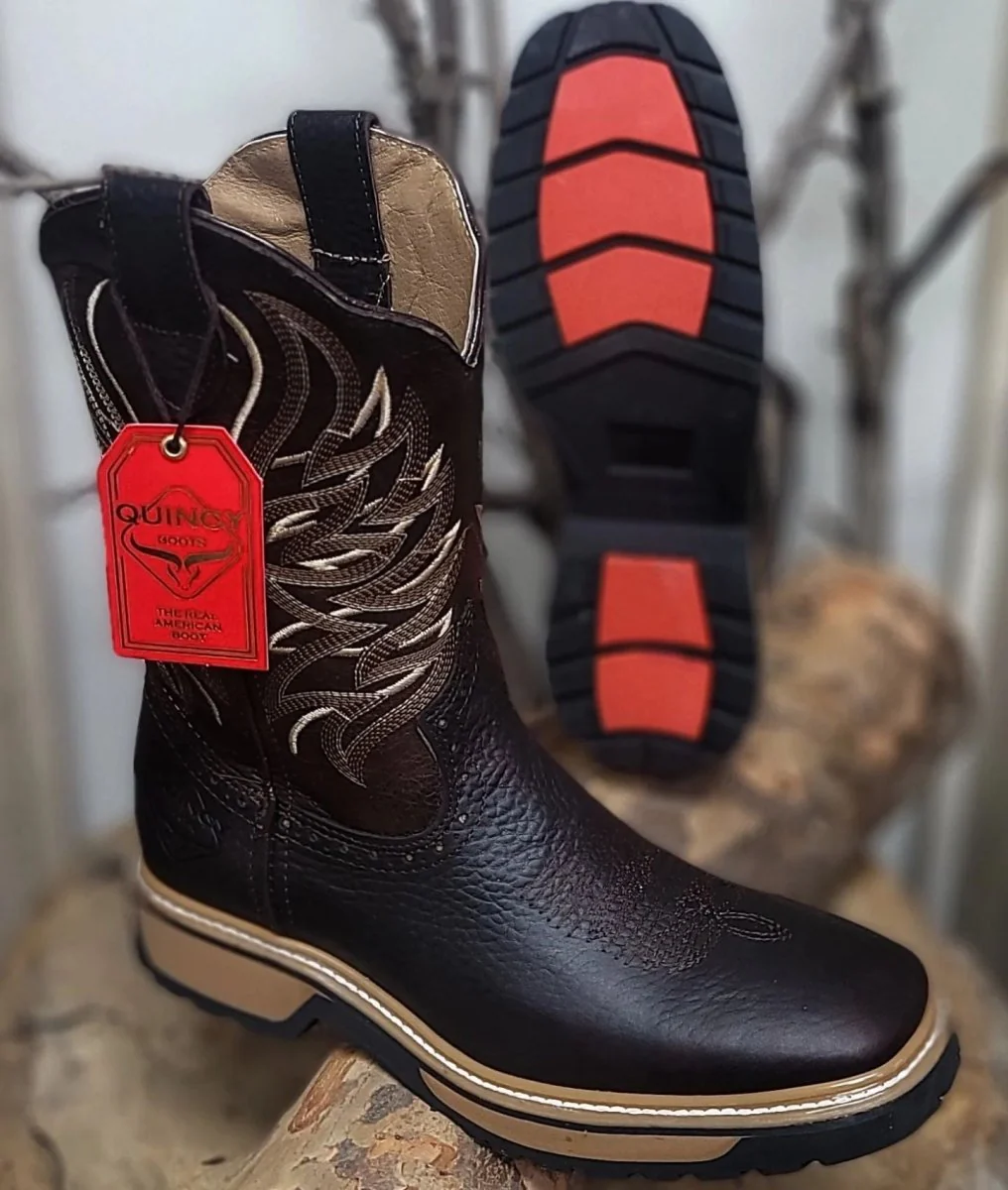 Botas de Trabajo Horma Rodeo Suela Doble Densidad Color Chocolate Q822W2794 - Imagen 2