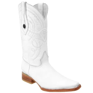 Botas de Venado Grabado Horma Europea Color Blanco WD-170
