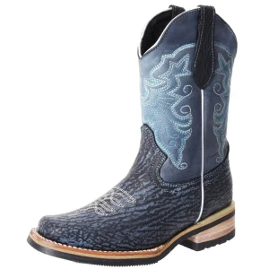 Botas para Niño Horma Rodeo Color Azul WD-375