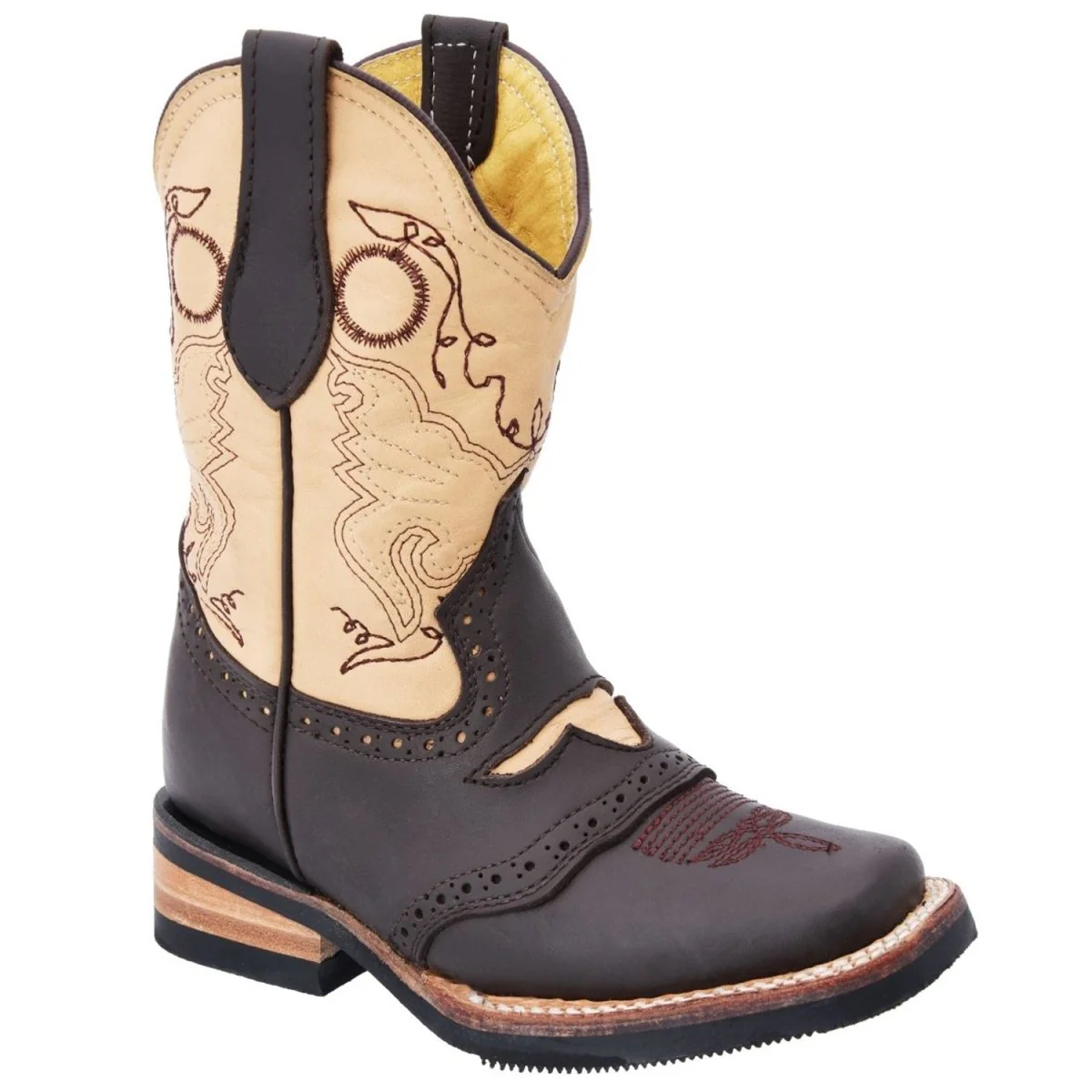 Botas para Niño Horma Rodeo Color Cafe con Antifaz WD-381 - Imagen 2