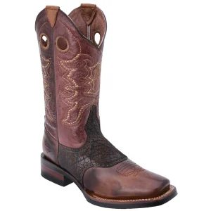 Botas Vaqueras de Cuero Antifaz Cuello de Toro Horma Rodeo WD-332