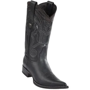 Botas Vaqueras de Cuero Original Punta 3X Color Negro - Wild West Boots