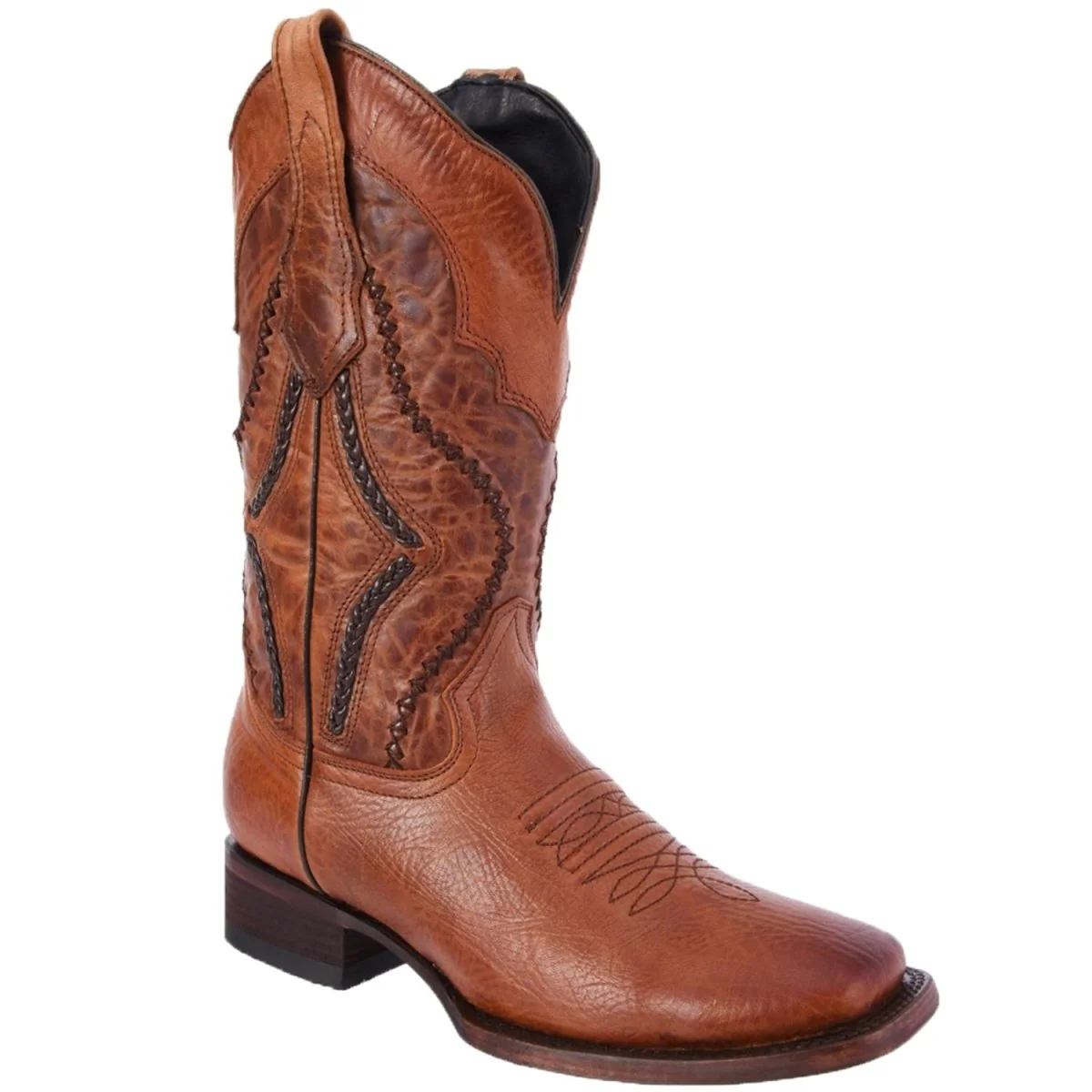 Botas Vaqueras de Cuero Napa Original Horma Rodeo Color Shedron WD-343