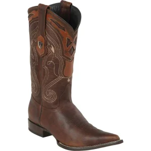 Botas Vaqueras de Cuero Rage Original Punta 3X Color Nuez - Wild West Boots