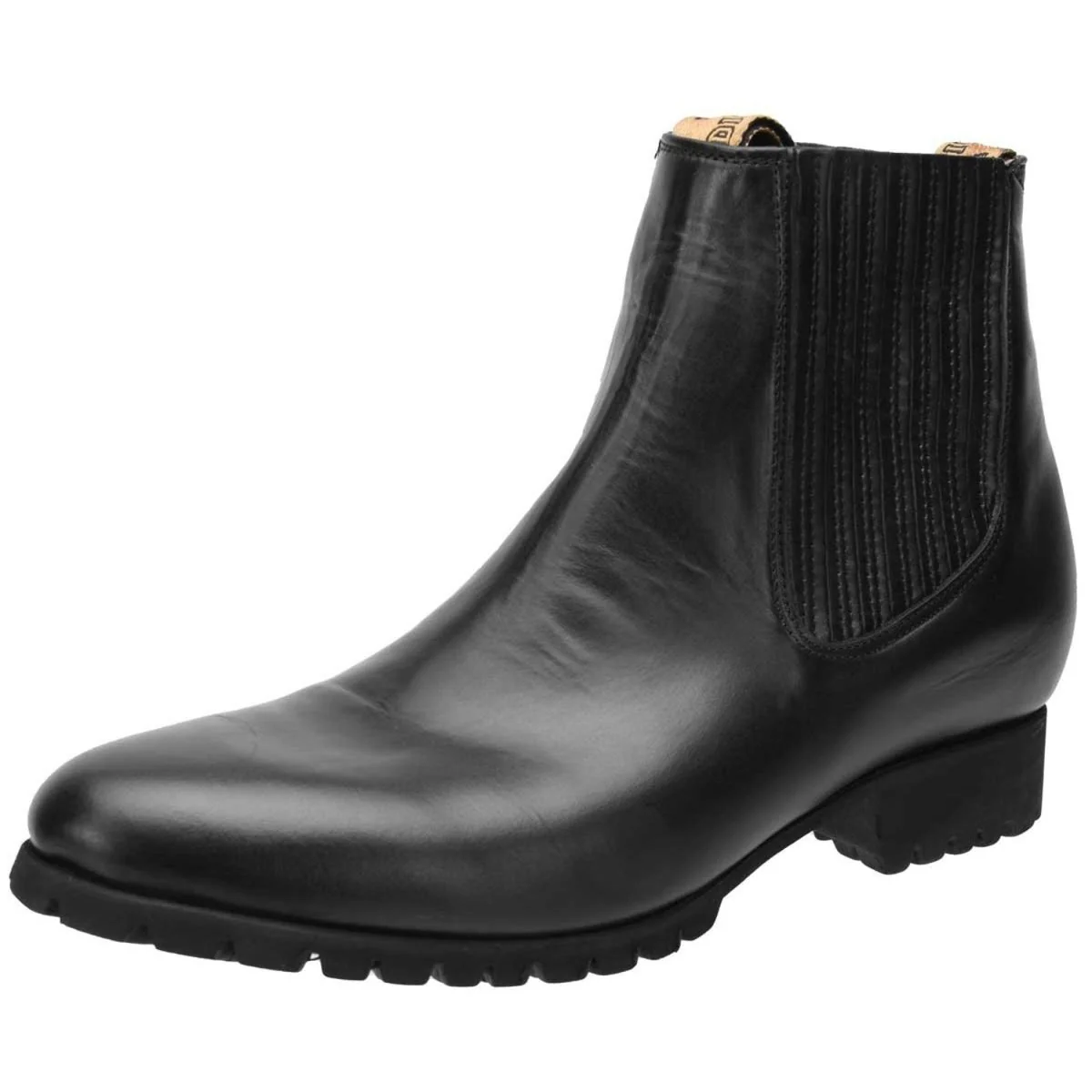 Botin Charro Piel Napa Color Negro Suela de Tractor WD-731