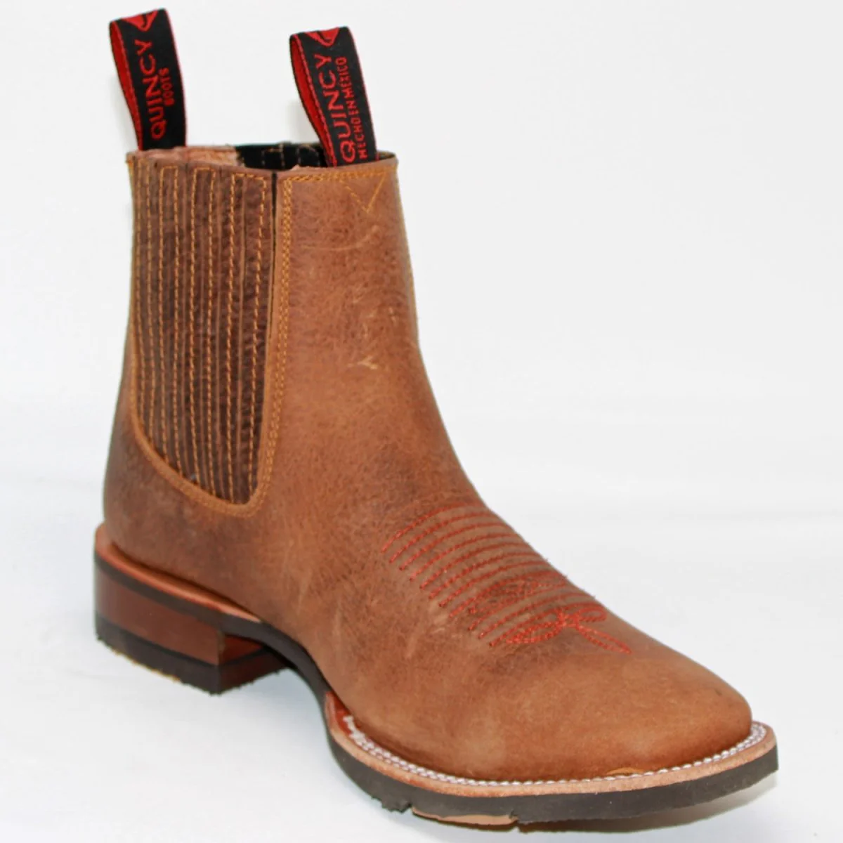 Botin Charro Quincy con Punta Cuadrada y Suela de Hule Q82BU2707 - Imagen 5
