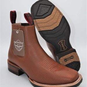 Botin Charro Quincy con Punta Cuadrada y Suela de Hule Q82BU2751