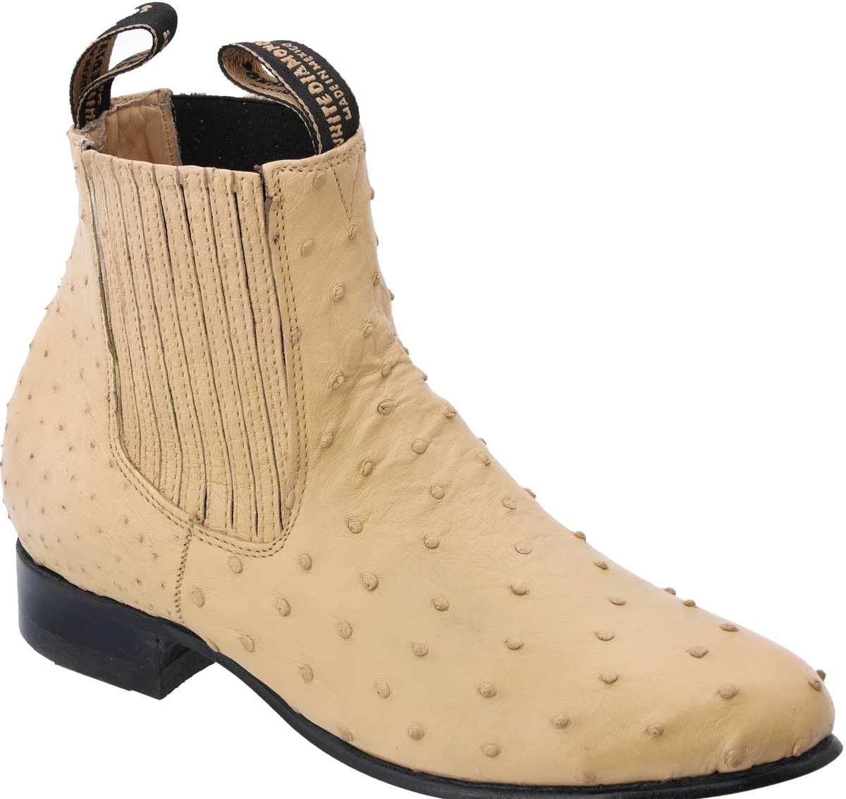 Botines Charros de Avestruz Original Color Arena WD-714 - Imagen 2