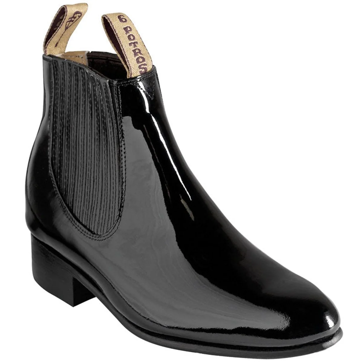 Botines Charros de Charol Color Negro BUF - Imagen 2