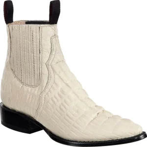 Botines Charros de Cocodrilo Cola Grabado Horma Puntal DIE-4204