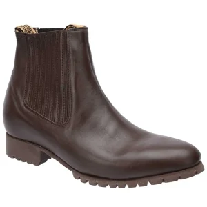 Botines Charros de Cuero Napa Color Cafe Suela de Tractor WD-733