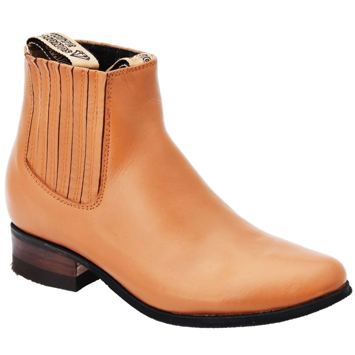 Botines Charros de Cuero Napa Original para Joven Color Miel WD-757 - Imagen 2