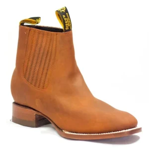 Botines Charros de Nobuck Punta Cuadrada Color Shedron- Rodeo Imports