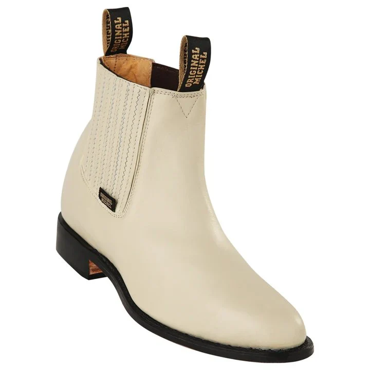 Botines Charros de Piel de Venado Original Color Hueso OM-5628304 - Imagen 2