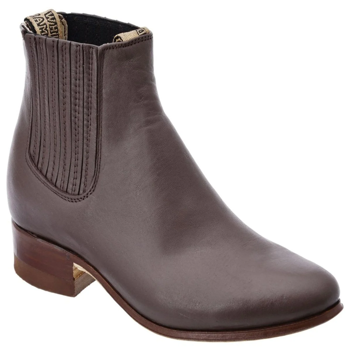 Botines Charros para Niño de Cuero Napa Original Color Cafe WD-760