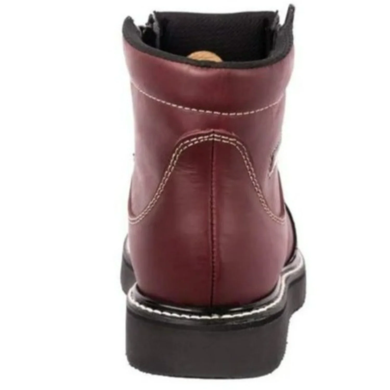 Botines de Trabajo Hammer con Doble Zipper Punta Reforzada Color Vino HM338 - Imagen 5