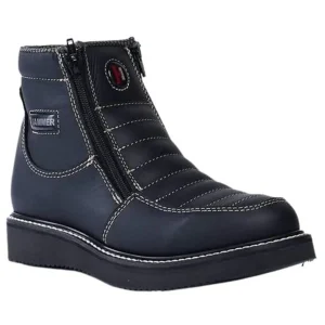Botines de Trabajo Hammer Doble Zipper Suela Doble Densidad Color Negro HM339-NEG