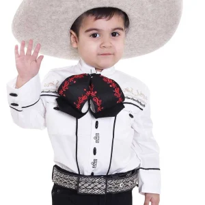 Camisa Charra Bordada para Niño Color Blanco WD-938