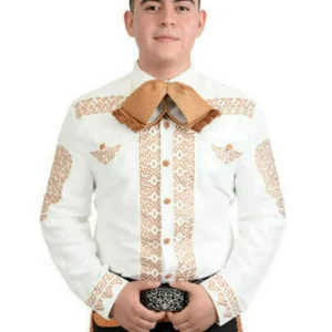 Camisa Charra Fina Gamuza White Diamonds WD-807