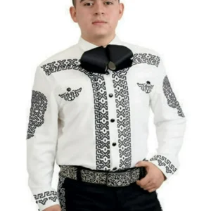 Camisa Charra Fina Gamuza White Diamonds WD-805