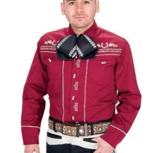 Camisa Charra Tradicional White Diamonds WD-TradMarron