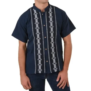 Camisa para Hombre Manga Corta Azul Marino IMP-78133