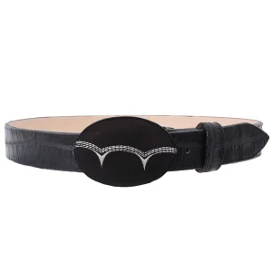 Cinto Coco Panza Grabada Hebilla Nobuck