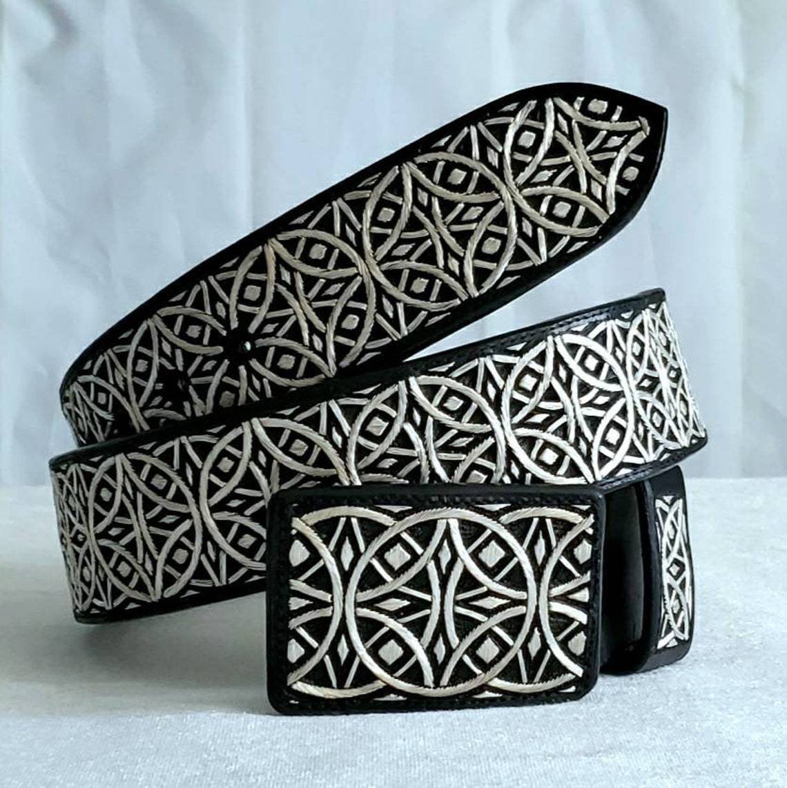 Cinto de Hilo de Plata Fino Original para Hombre WD-1902 - Imagen 2