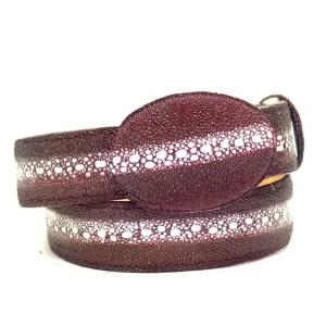 Cinto de Mantarraya Imitacion Perla Completa Color Vino