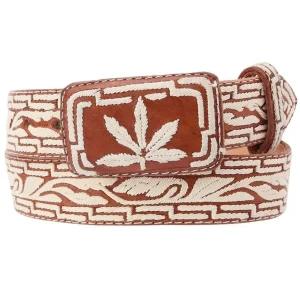Cinto Vaquero de Cuero Bordado imp-13201