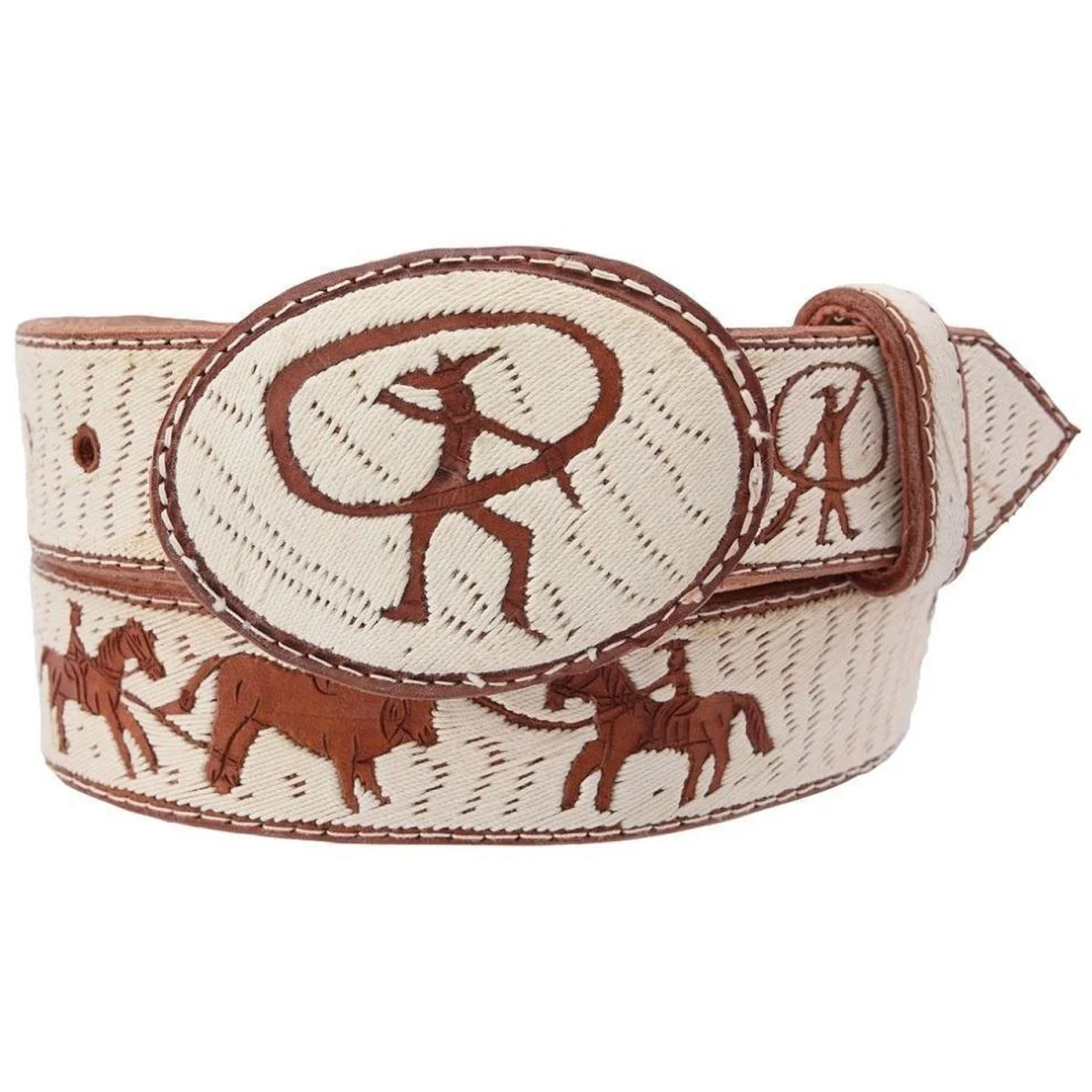 Cinto Vaquero de Cuero Bordado imp-13216 - Imagen 2
