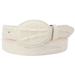 Cinto Vaquero Imitacion Cocodrilo para Niño Color Hueso Imp-15102