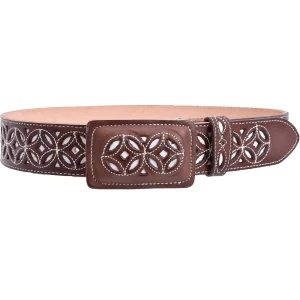 Cinto Vaquero Navajeado de Cuero