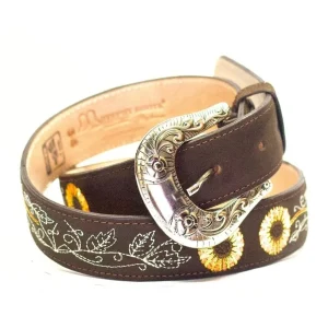 Cinto Vaquero para Mujer de Cuero Crazy Original Color Chocolate ROD-425CHO