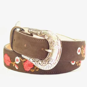 Cinto Vaquero para Mujer de Gamuza Original Color Chocolate ROD-415CHO