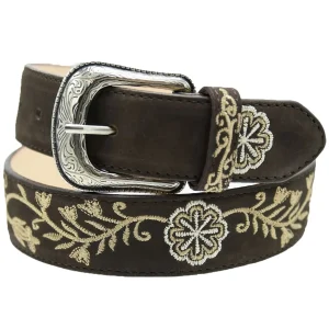 Cinto Vaquero para Mujer de Gamuza Original Color Chocolate WD-1596