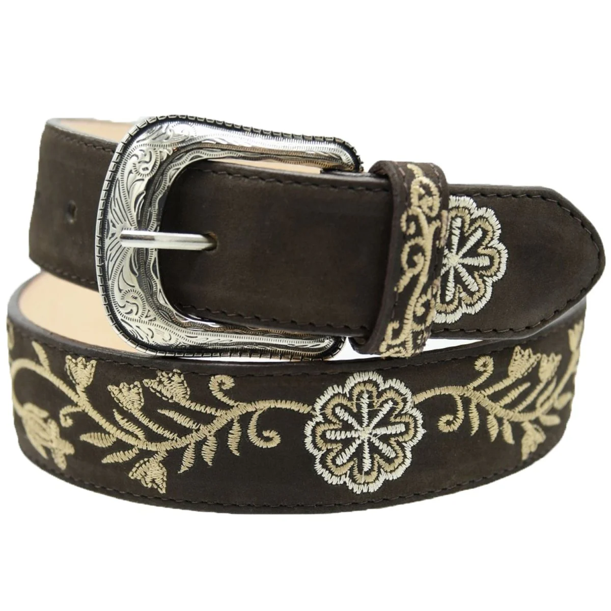 Cinto Vaquero para Mujer de Gamuza Original Color Chocolate WD-1596 - Imagen 2