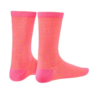 Medias Ciclismo Supacaz Asanoha Naranja Rosa Neon