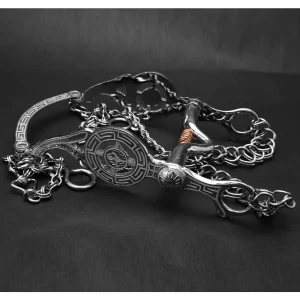 Freno Fino para Caballo Acero Inoxidable Grabado Alto Relieve IMP-51118