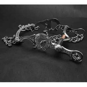 Freno Fino para Caballo Acero Inoxidable Grabado Alto Relieve IMP-51119