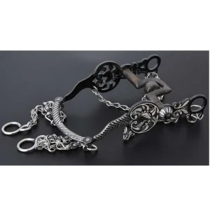 Freno Fino para Caballo Estilo Antiguo Color Negro WD-1195