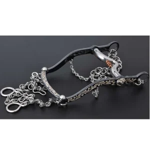Freno Fino para Caballo Estilo Antiguo de Plata WD-1184