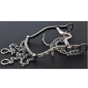 Freno Fino para Caballo Estilo Antiguo de Plata WD-1186