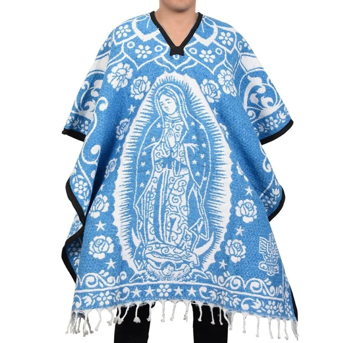 Gaban (Jorongo o Sarape) Bordado Doble Vista con Virgencita imp-73128A
