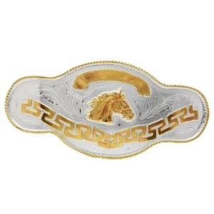 Hebilla Charra con Cabeza de Caballo de Alpaca Fina IMP-22126