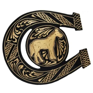 Hebilla con Herradura y Caballo de Alpaca Fina IMP-23312