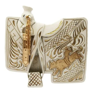 Hebilla con Silla de Montar de Alpaca Fina IMP-21107